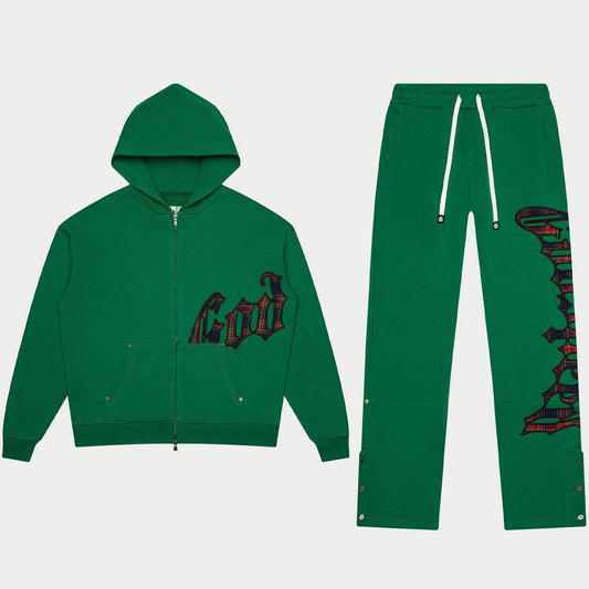 Og Logo Sweatsuit (Green Plaid)