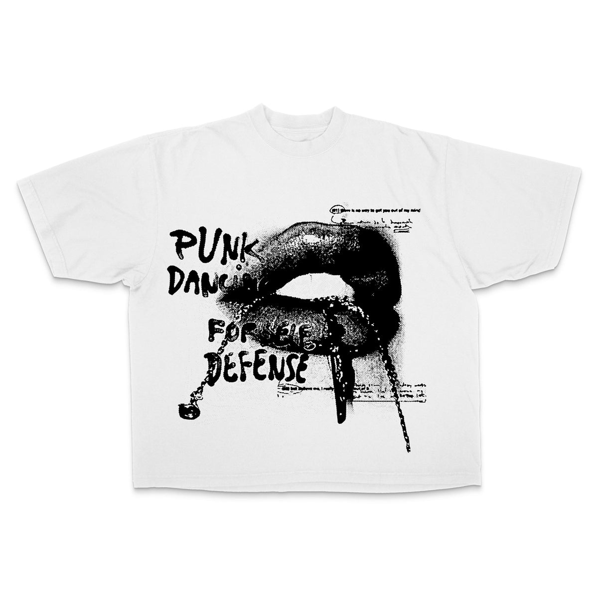Punk Lips Drop Tee - White