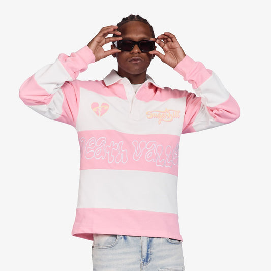 "TOGETHER" POLO (PINK/WHITE)