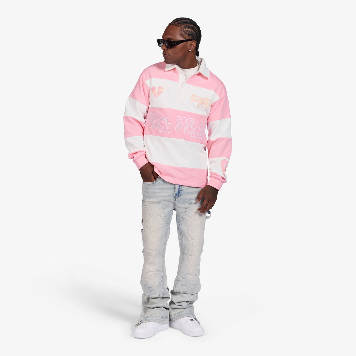"TOGETHER" POLO (PINK/WHITE)