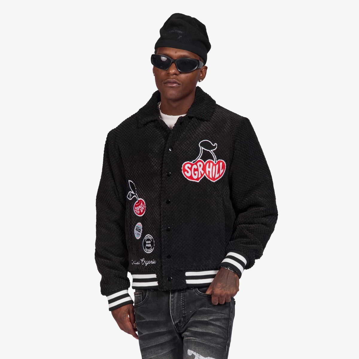 "CHERRY" JACKET (BLACK)