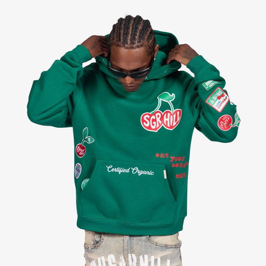 "CHERRY" HOODIE (GREEN)