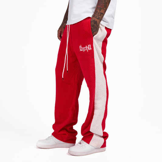 “MOJAVE” SWEATPANTS (RED BUBBLE FLEECE)