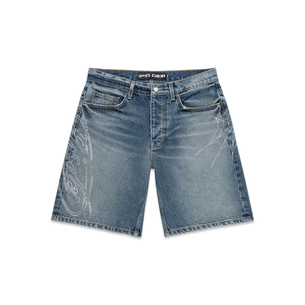 Spider SCRIPT WEB DENIM SHORT