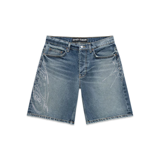 Spider SCRIPT WEB DENIM SHORT
