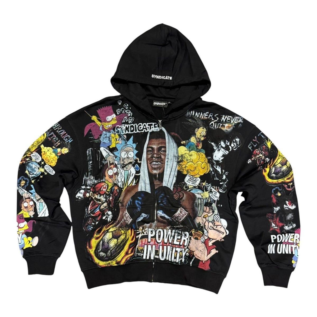 "Unity" Zip Up Black