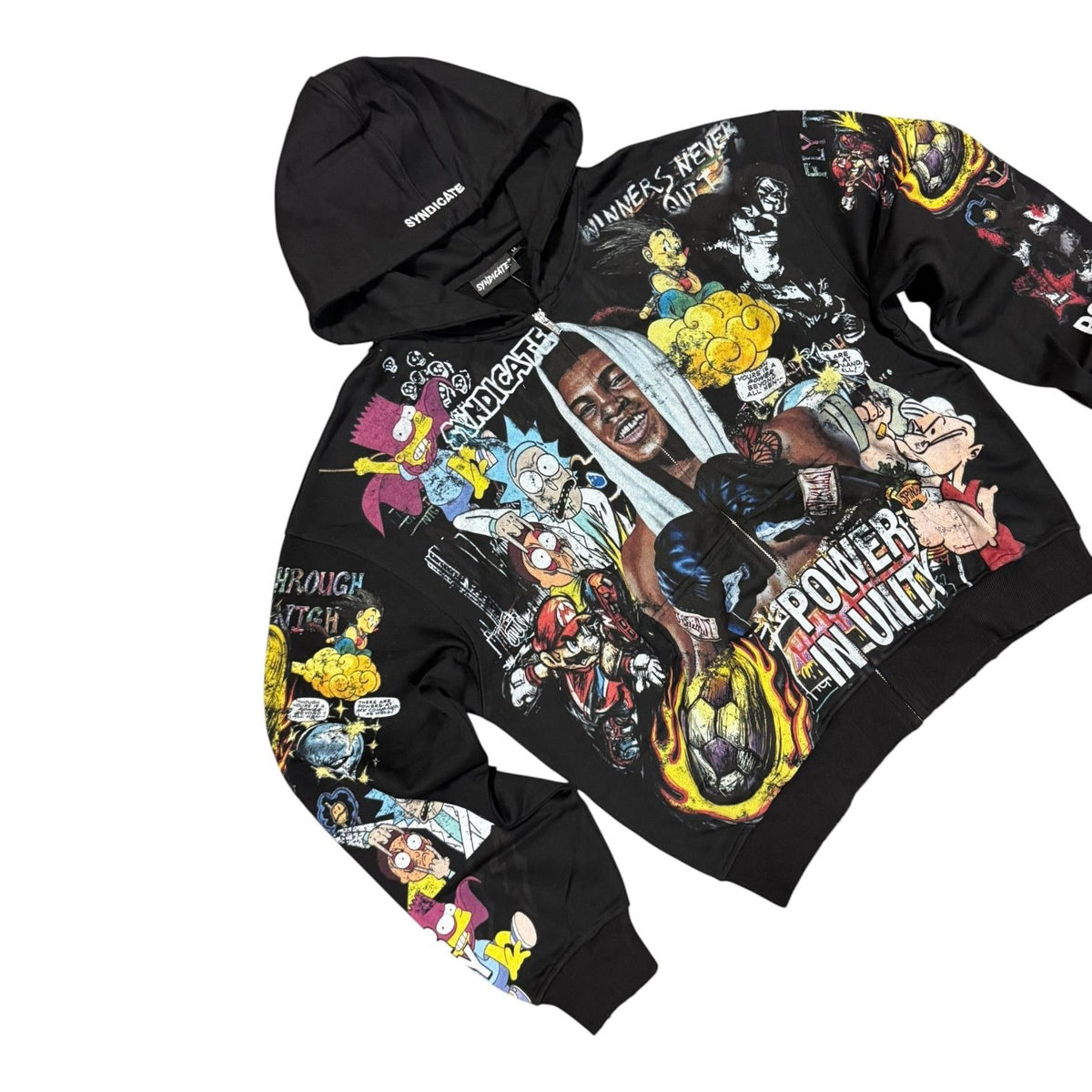 "Unity" Zip Up Black