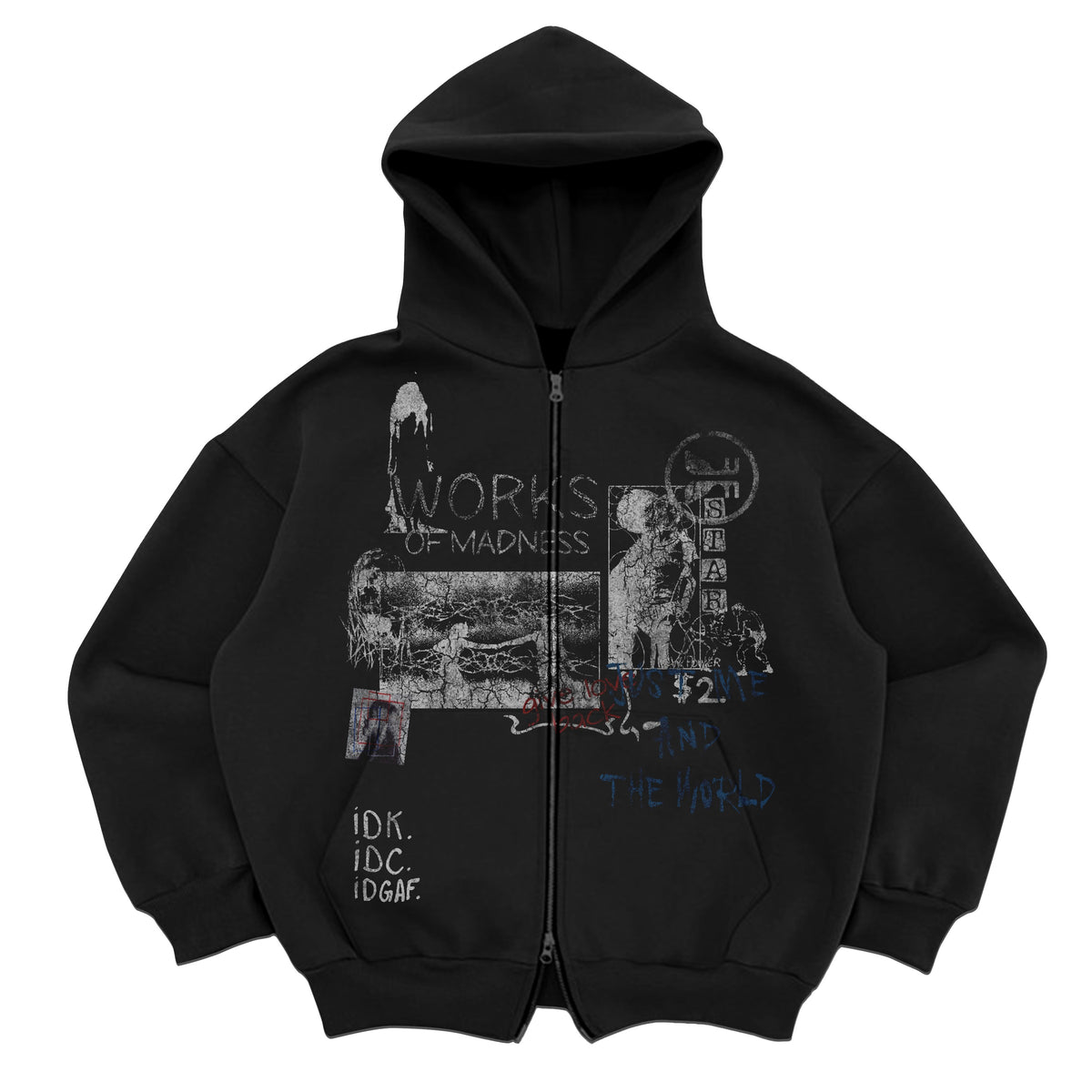 Saint & Sinners Zip Up - Black