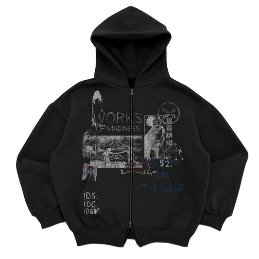 Saint & Sinners Zip Up - Black
