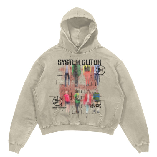 System Glitch Hoodie - Sand