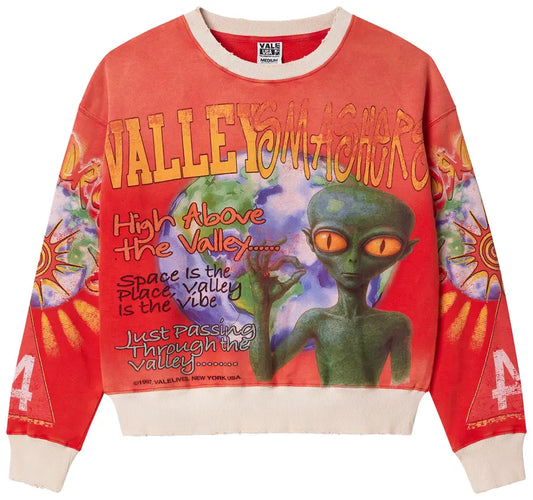 Red alien crewneck
